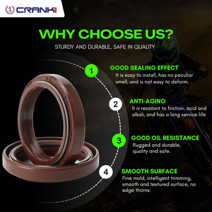 Fork Oil Seals Pair For Indian Scout (2017-2021) - CPF55-119