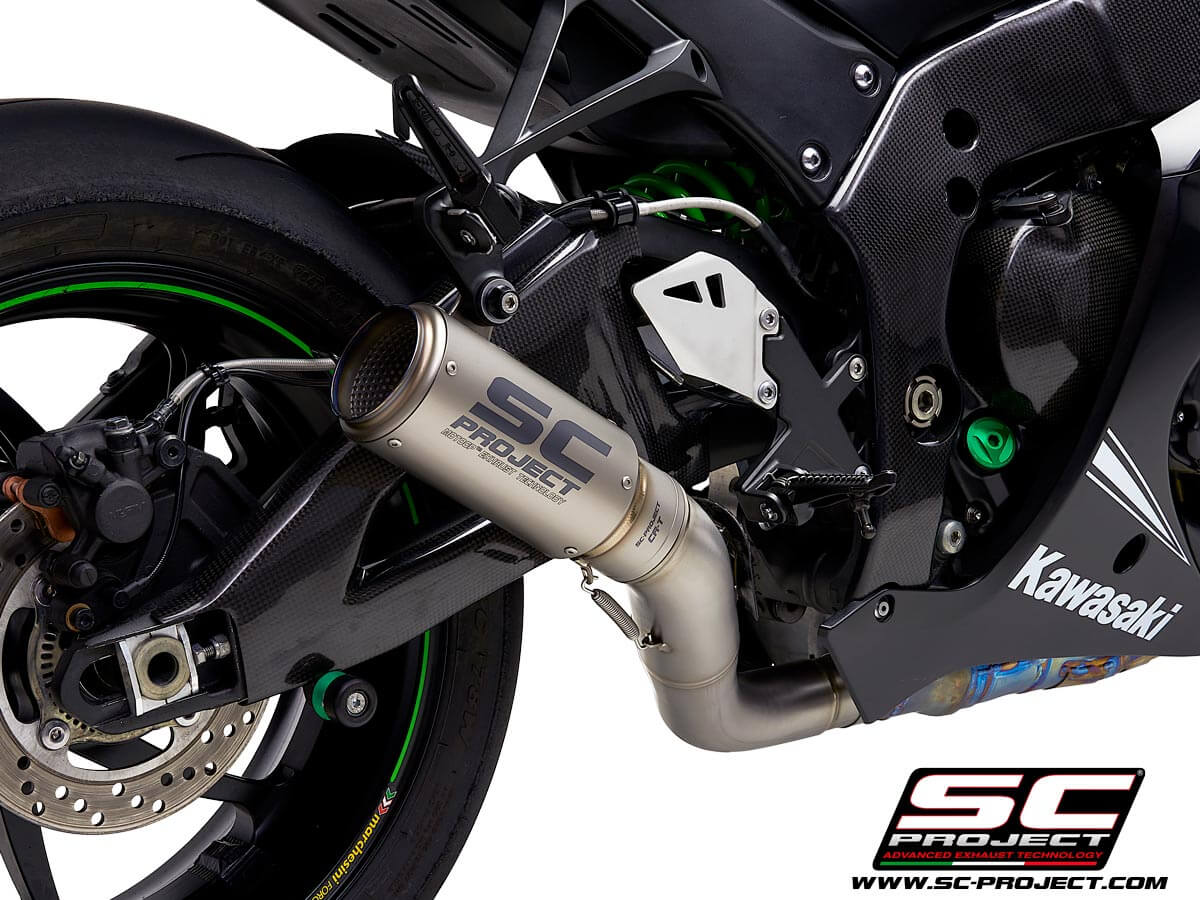 SC Project CR-T With de-cat link pipe Exhaust for Kawasaki ZX-10R (2016-20)