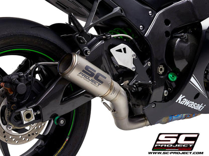 SC Project CR-T With de-cat link pipe Exhaust for Kawasaki ZX-10R (2016-20)