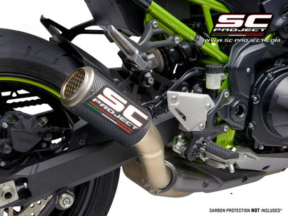 SC Project Exhaust CR-T carbon (2017-2019) with stoneguard grid for Kawasaki Z900