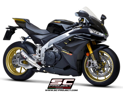 SC PROJECT CR-T Carbon EXHAUST fOR APRILIA RSV4 (2021-2022) – Titanium