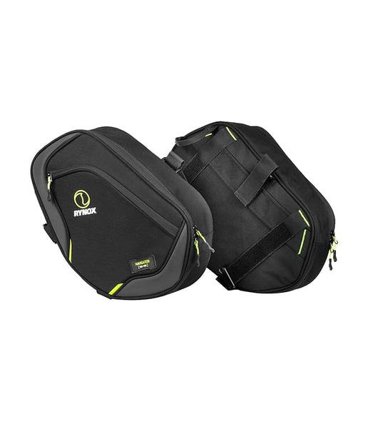 Rynox Navigator Frame Bags 24L | Durable Polyester Fabric | Genuine YKK Plastic Fittings | for Royal Enfield Himalayan 450 - Black