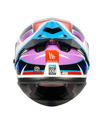 MT Thunder 3 SV Pro Synthex Helmet - Gloss White Blue