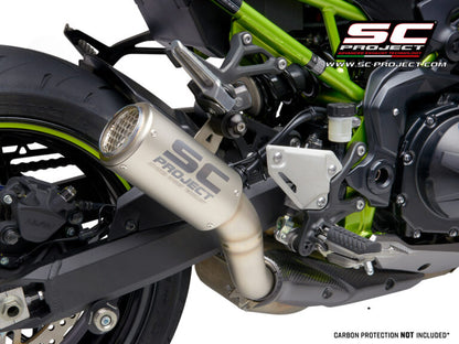 SC Project CR-T Titanium Exahaust With Stoneguard Grid for Z900 (2020) Without Carbon Heat Protection