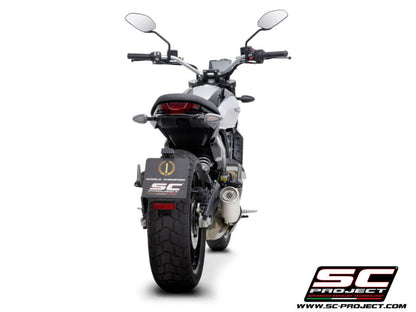 SC Project Exhaust CR-T Titanium with stoneguard grid for Scrambler 800 (2025)