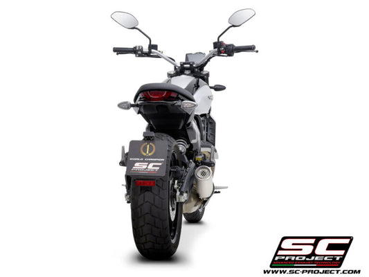 SC Project Exhaust CR-T Titanium with stoneguard grid for Scrambler 800 (2025)