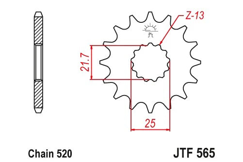 Sprockets Front (565 - 15T)