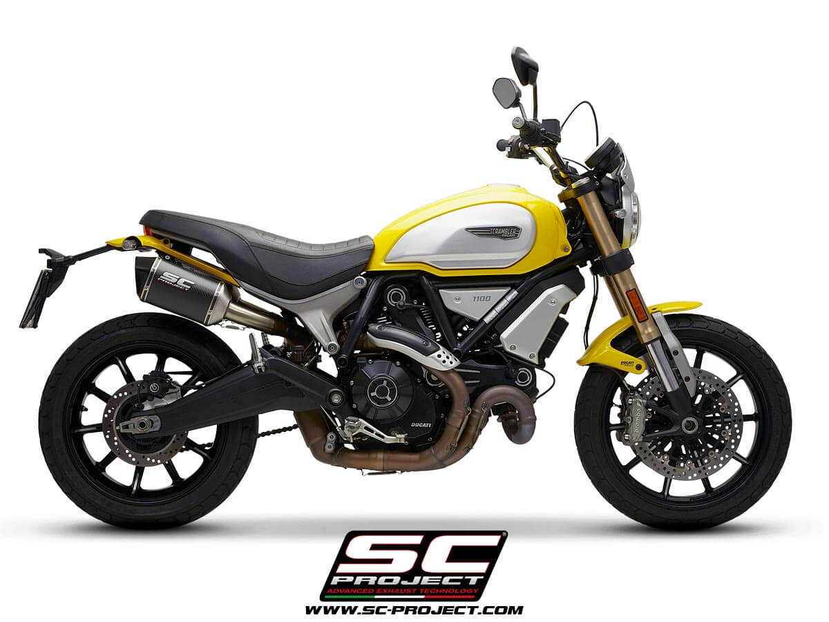 Sc Project Carbon Pair Of MTR Exhaust for Ducati Scrambler 1100 (18-19)