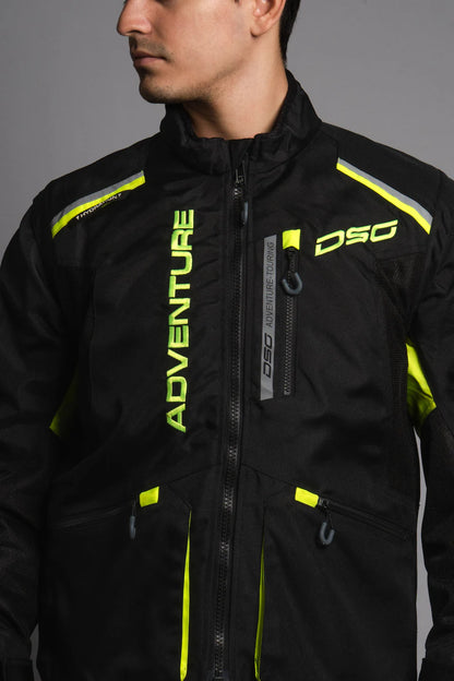 DSG Adventure Riding Jacket - Black-Neon