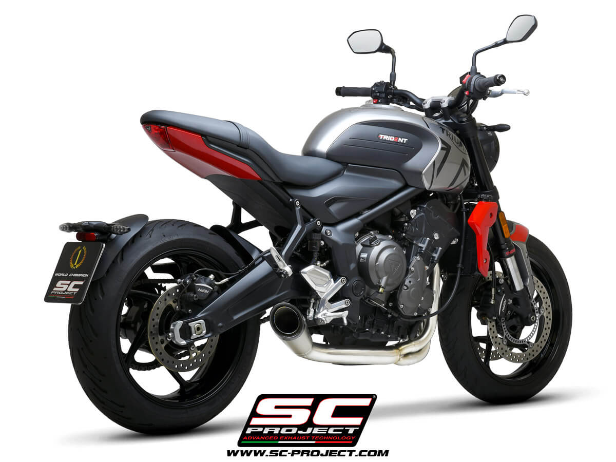 SC PROJECT S1 EXHAUST FULL SYSTEM 3-1 FOR TRIUMPH TRIDENT 660 (2021-2024)