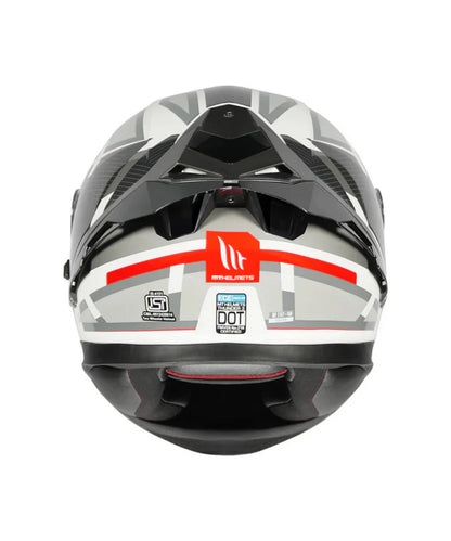 MT Thunder 3 SV Pro Nova A2 Helmet - Gloss White Red