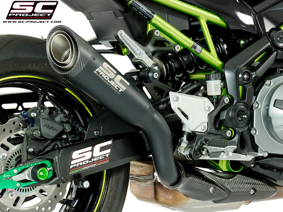 SC Project Exhaust S1 Titanium Matt black (2017-2019) for Kawasaki Z900