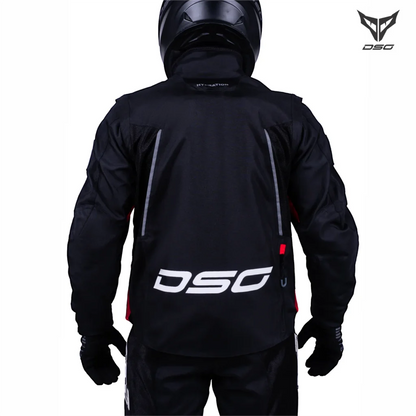 DSG Adventure Riding Jacket - Black-Red