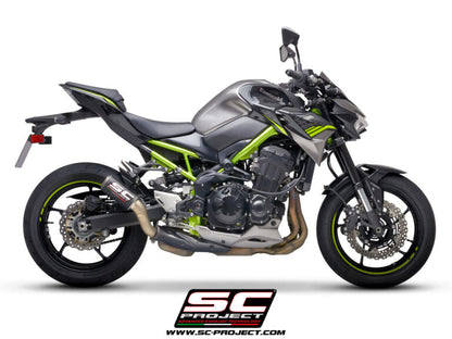 SC Project CR-T Carbon With Stoneguard Grid Exhaust for Kawasaki Z900 (2020-22)