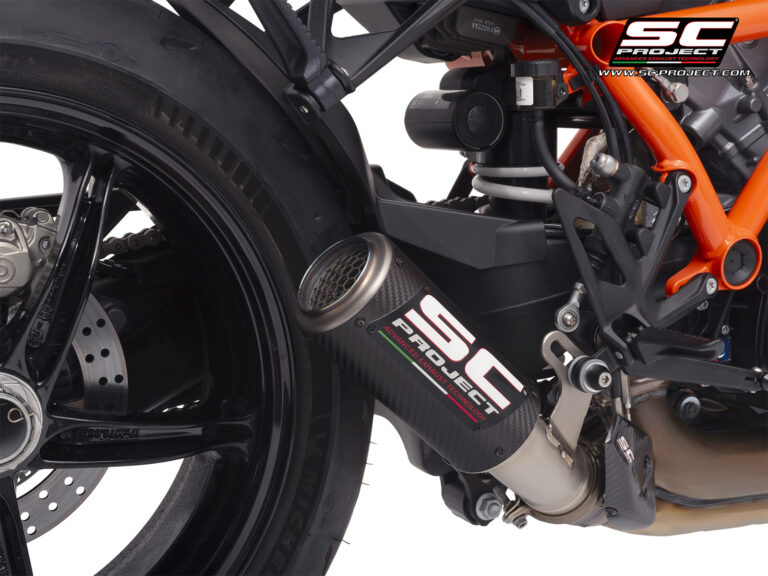 SC Project Exhaust CR-T Carbon exhaust with stoneguard grid for 1390 SUPER DUKE R (2024-2025)