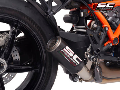 SC Project Exhaust CR-T Carbon exhaust with stoneguard grid for 1390 SUPER DUKE R (2024-2025)