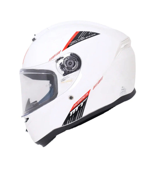 MT Hummer B Solid Gloss White A0 Helmet