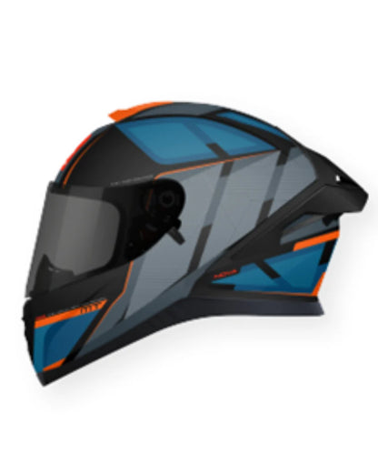 MT Thunder 3 SV Pro Nova B2 Helmet - Matt Grey Blue Orange