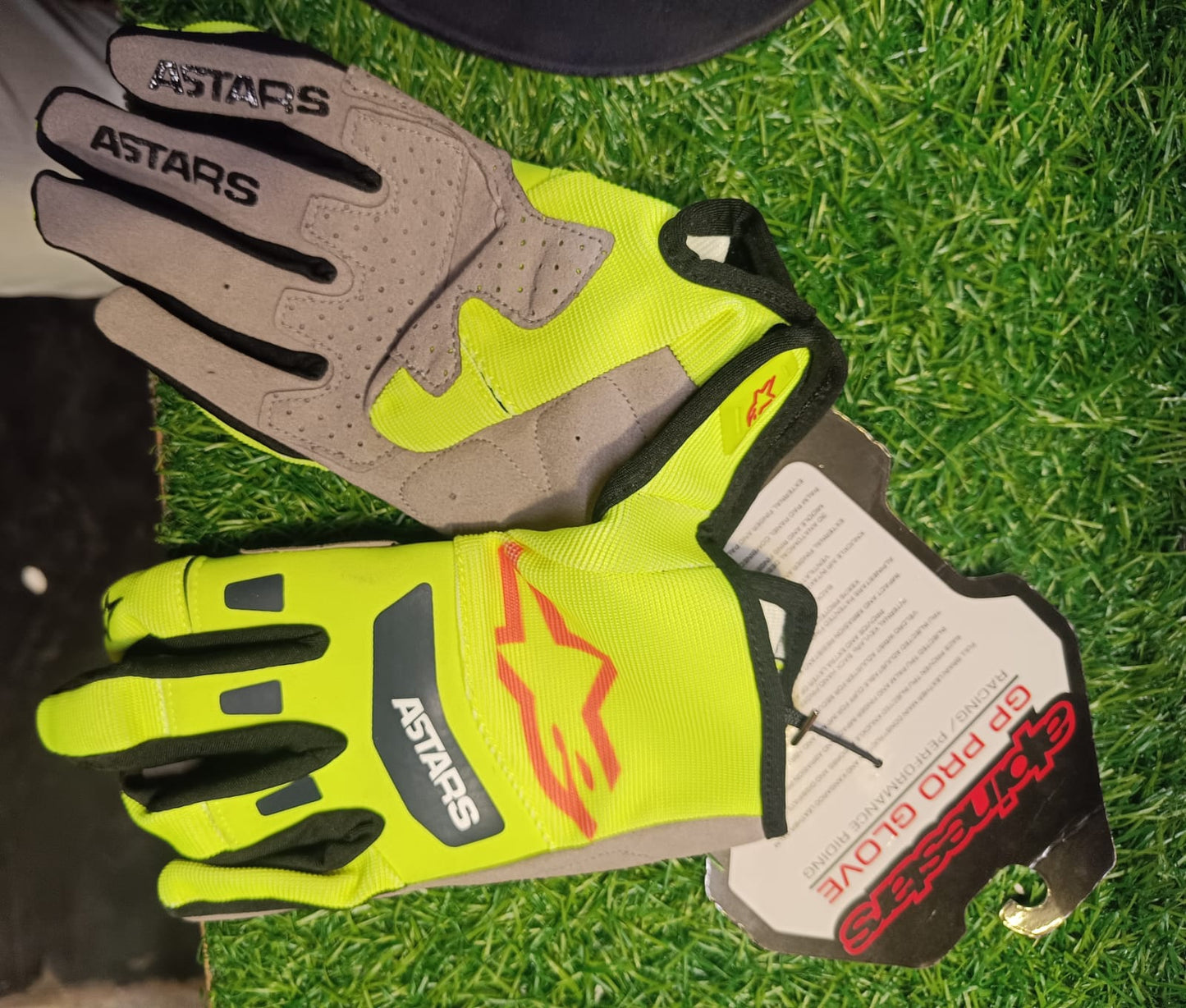 Alpine stars techster MOTOCROSS mx bike gloves adult black neon grey