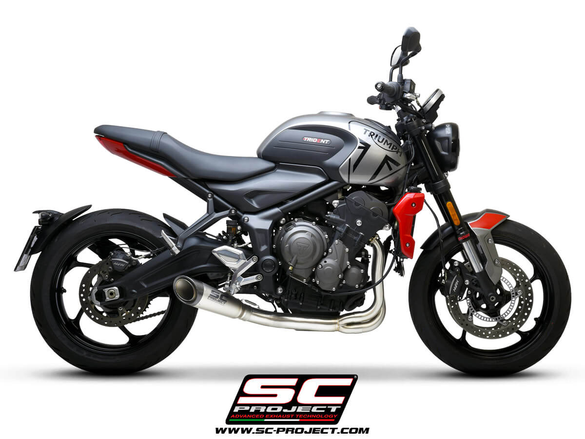 SC PROJECT S1 EXHAUST FULL SYSTEM 3-1 FOR TRIUMPH TRIDENT 660 (2021-2024)