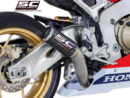 SC Project CR-T Carbon with stoneguard grid High Mount Exhaust for Honda CBR1000RR (2017-19)