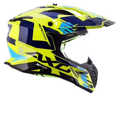 X-cross X1 Helmet - Neon Yellow Blue