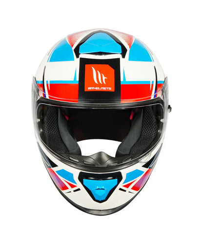 MT Thunder 3 SV Pro Synthex Helmet - Gloss White Blue