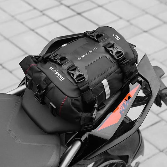 Carbonado Modpac 5L | 100% Waterproof Motorcycle Tailpack | Saddle Bag | Crash Guard Bag (Black) | Polyester
