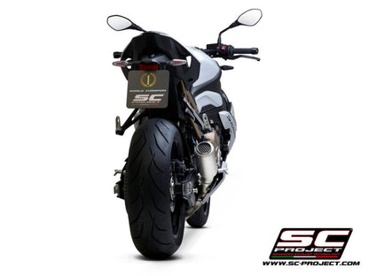 sc project exhaust cr-t titanium with stoneguard grid for BMW S 1000 R (2021-2025)