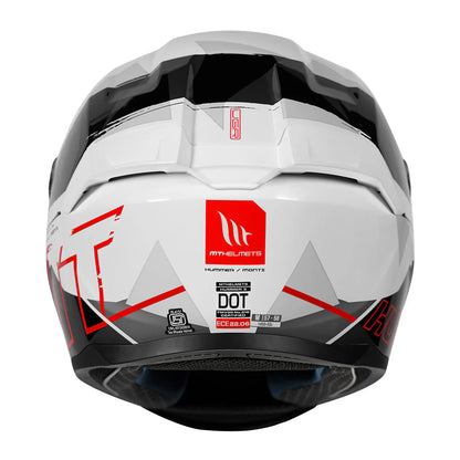 MT Hummer B Monti A5 Gloss White Helmet