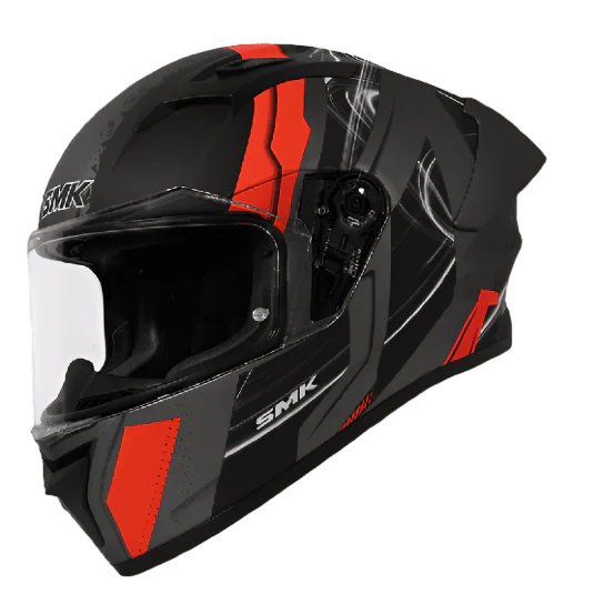 SMK Stellar Sports Swank Gloss Anthracite Orange Black (GLDA672) Helmet