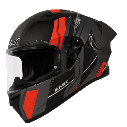 SMK Stellar Sports Swank Gloss Anthracite Orange Black (GLDA672) Helmet