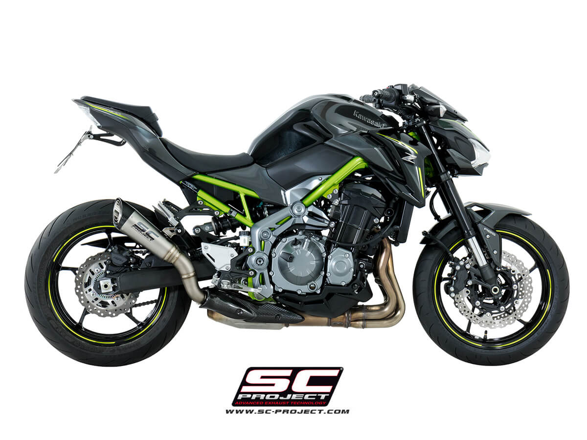 SC Project Exhaust S1 Titanium Matt black (2017-2019) for Kawasaki Z900
