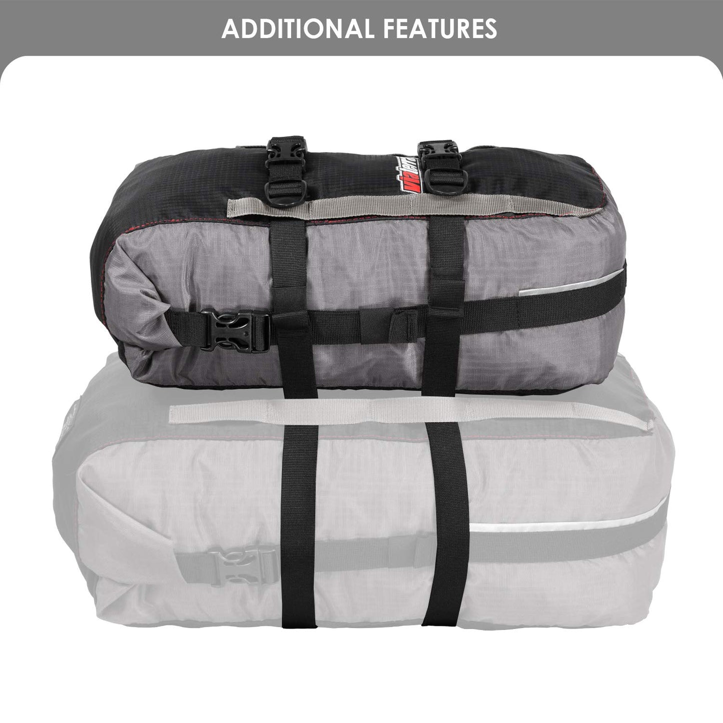 ViaTerra Polyester Pod 12L - Ultimate Waterproof Motorcycle Tail Bag, Perfect Motorcycle Gear for Men, Storage Solution for Saddlebags, Luggage & Accessories.(Grey)