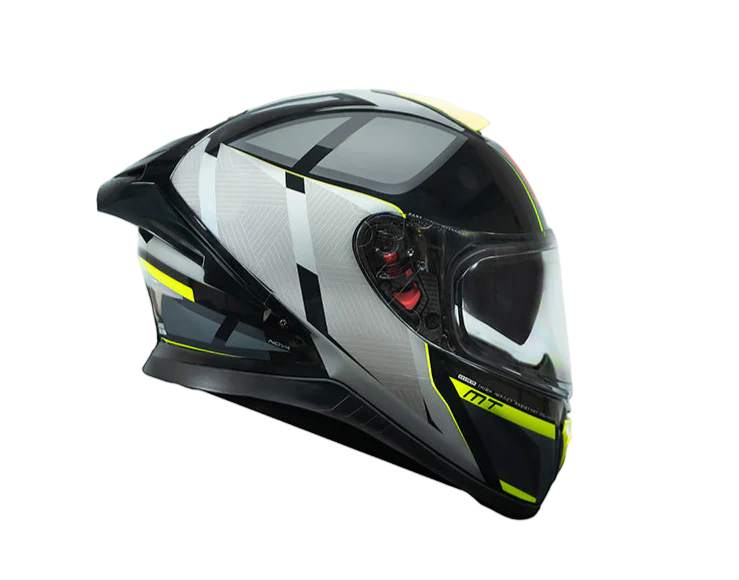 MT Thunder 3 SV Spoiler Nova B62 Gloss Black Grey Neon Yellow Helmet