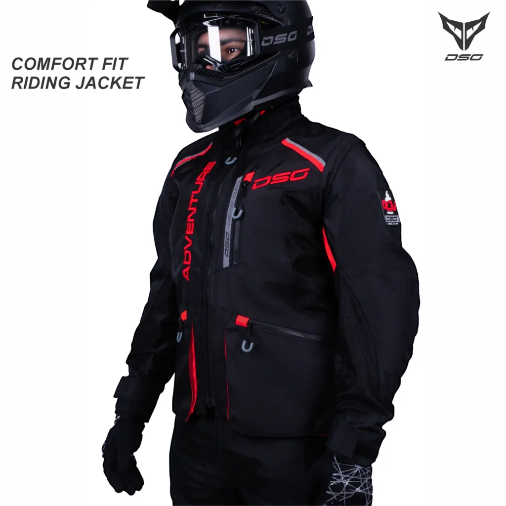 Dsr Riding Jacket DSG Adventure Riding Jacket - Black-Red