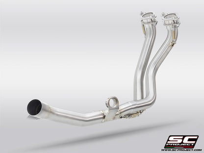 SC Project Exhaust 2-1 stainless steel headers compatible with specific sc project range oem exhaust for Honda Transalp 750 (2023-2024)