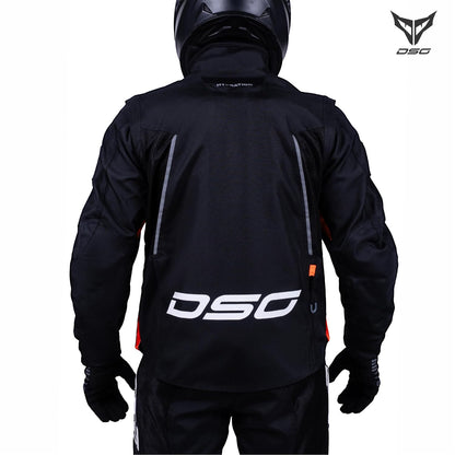 DSG Adventure Riding Jacket - Black-Orange