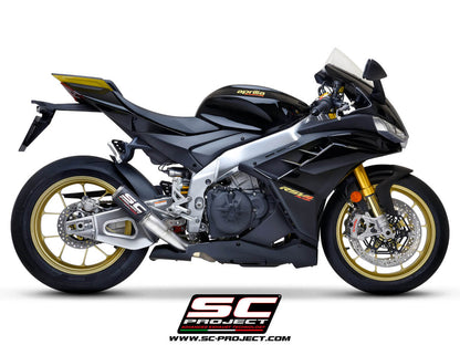 SC PROJECT CR-T Carbon EXHAUST fOR APRILIA RSV4 (2021-2022) – Titanium