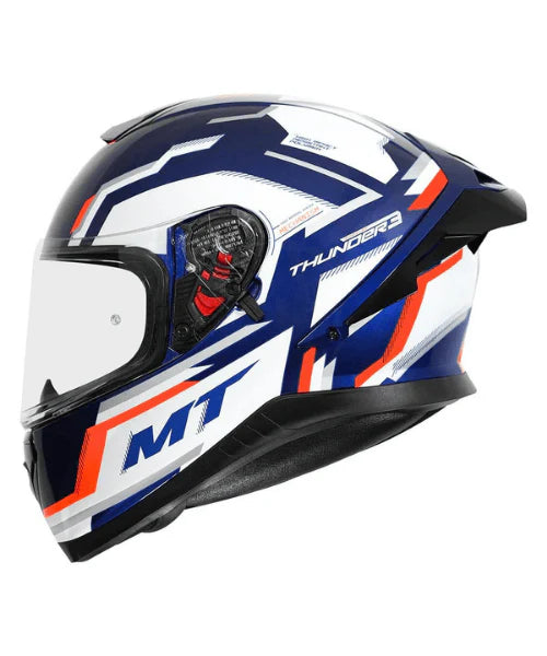MT Thunder 3 SV Pro Blaze A7 Helmet - Gloss Fluorescent Orange