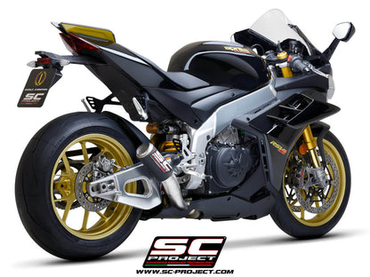 SC PROJECT CR-T Carbon EXHAUST fOR APRILIA RSV4 (2021-2022) – Titanium