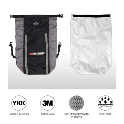 ViaTerra Polyester Pod 12L - Ultimate Waterproof Motorcycle Tail Bag, Perfect Motorcycle Gear for Men, Storage Solution for Saddlebags, Luggage & Accessories.(Grey)
