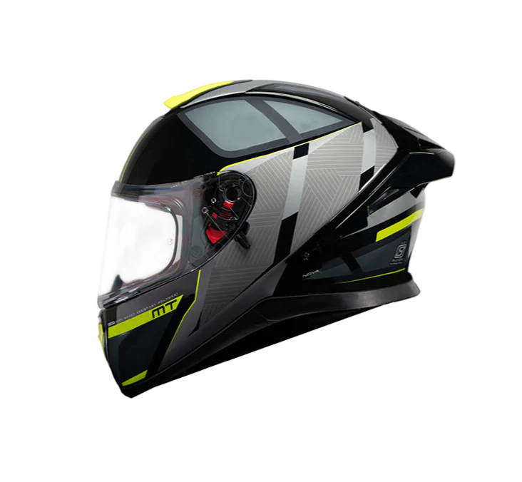 MT Thunder 3 SV Spoiler Nova B62 Gloss Black Grey Neon Yellow Helmet