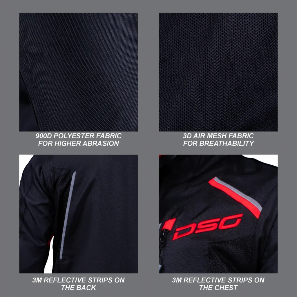 DSG Adventure Riding Jacket - Black-Red