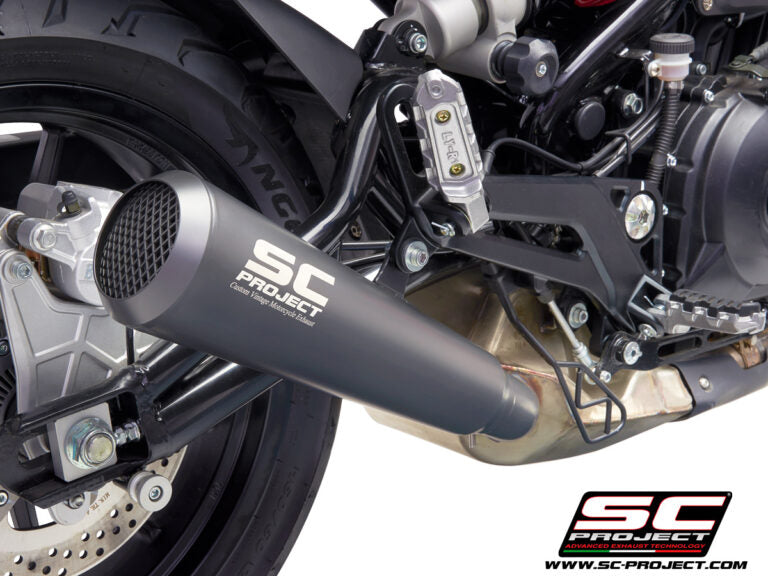 Sc Project 70s Stainless Steel Matt Black Exhaust for Benelli Leoncino 500 (2017-2020)