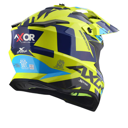 X-cross X1 Helmet - Neon Yellow Blue