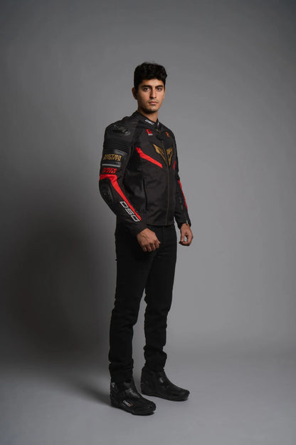 DSG Race Pro V3 Riding Jacket - Black Red Gold