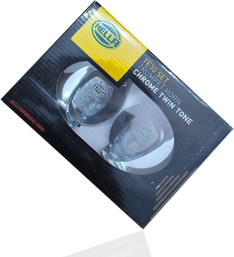 Hella TE30 Set Trumpet Horn – Chrome Twin Tone