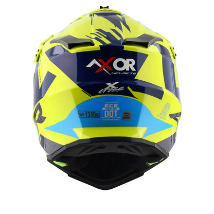 X-cross X1 Helmet - Neon Yellow Blue