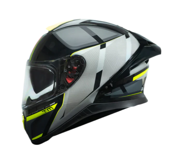 MT Thunder 3 SV Spoiler Nova B62 Matt Black Grey Neon Yellow Helmet